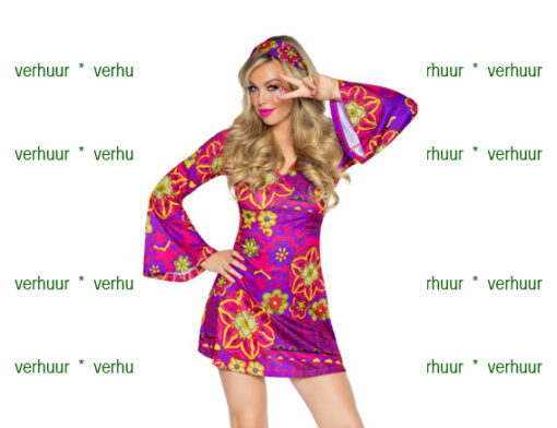 Hippie jurk paars paris hilton
