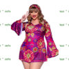 Hippie jurk paars paris hilton +
