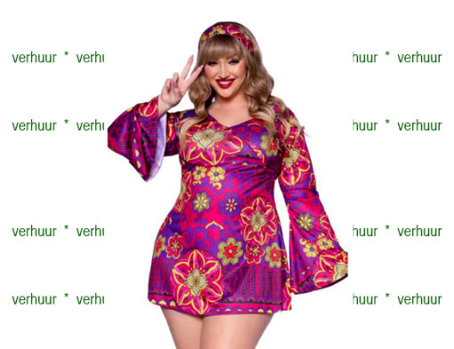 Hippie jurk paars paris hilton +