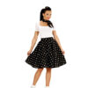 Polka dot rok en sjaaltje zwart wit
