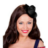 Mini western cowboyhoed met haarclips zwart