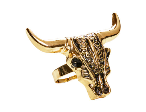 Buffelring western cowboy goud