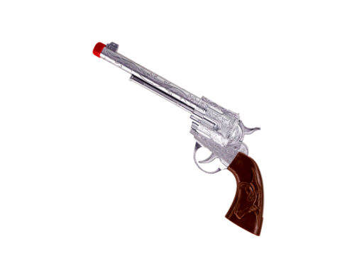 Cowboygeweer plastiek zilver