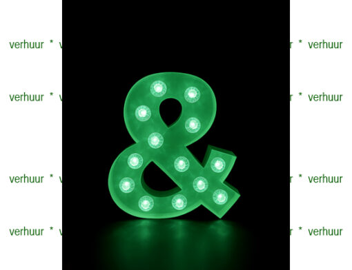 &  Lichtgevende letter/cijfer voorbeeld