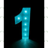 1  Lichtgevende letter/cijfer voorbeeld  voor cake smash met baby