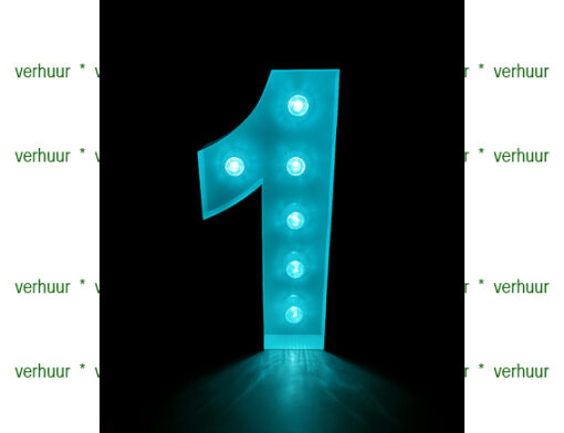1  Lichtgevende letter/cijfer voorbeeld  voor cake smash met baby