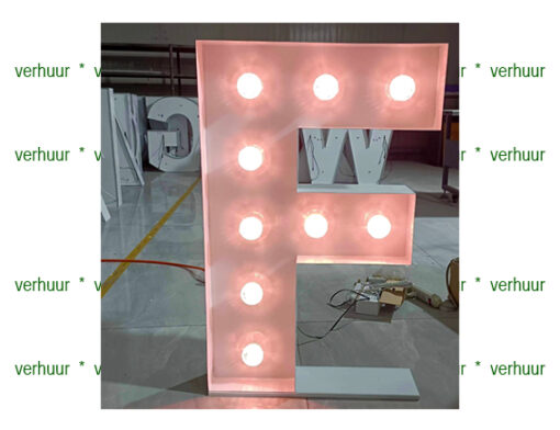 F  Lichtgevende letter/cijfer voorbeeld