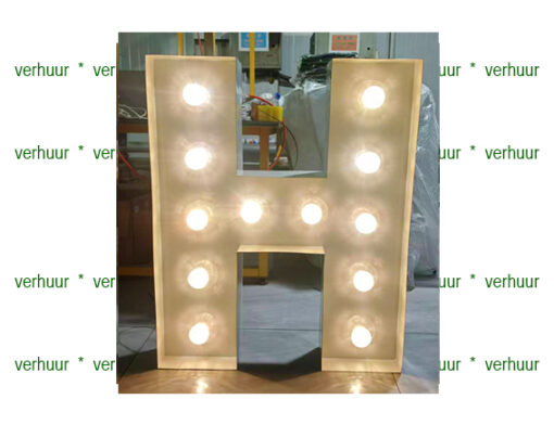 H  Lichtgevende letter/cijfer voorbeeld