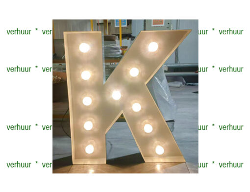 K  Lichtgevende letter/cijfer voorbeeld
