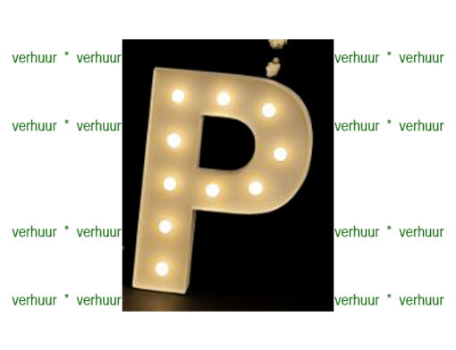 P  Lichtgevende letter/cijfer voorbeeld