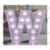 W  Lichtgevende letter/cijfer voorbeeld