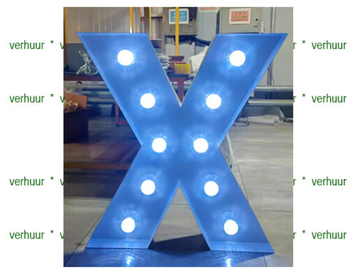 X  Lichtgevende letter/cijfer voorbeeld