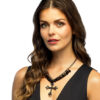 Kruis ketting zwart